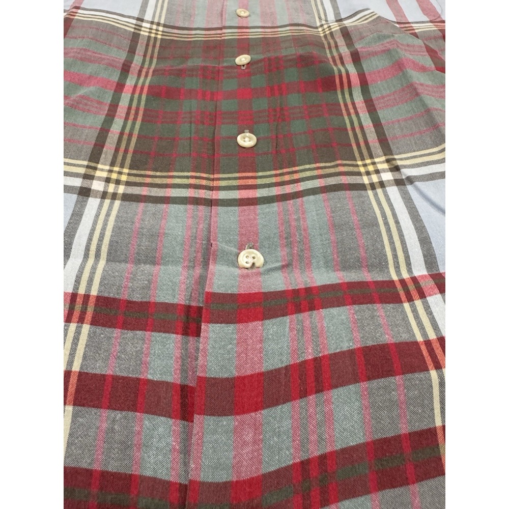 Polo Ralph Lauren Caldwell Shirt XXL Plaid Camp Collar 100% Cotton Blue Red - Picture 2 of 6